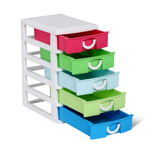 5-Layer Mini Desktop Drawer Box – Ideal Makeup Organizer, Jewelry Storage, Crafts & Kids Essentials Box